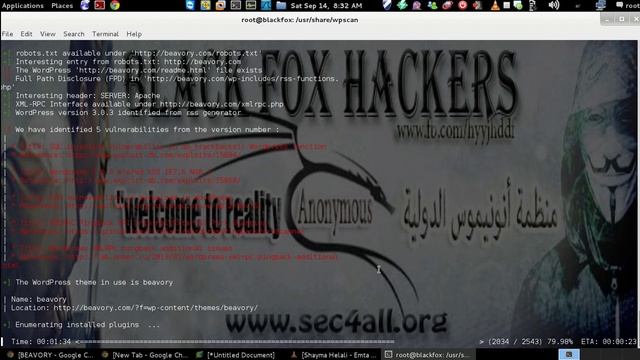 Screening tool WordPress wpscan-kali linux смотреть онлайн