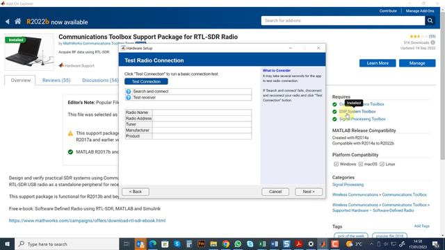 MATLAB2021 Install RTL SDR Hardware Support Package смотреть онлайн