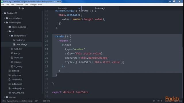 Advanced Design Patterns with React : Inline Styles | packtpub.com смотреть онлайн