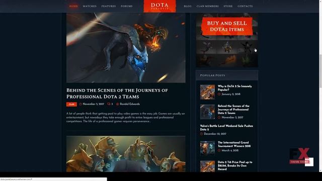 Dota Paradise Gaming Blog and Store, BBPress Forum and Clan WP Theme смотреть онлайн