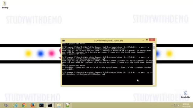 Backup and Restore MYSQL Database using Command Prompt смотреть онлайн