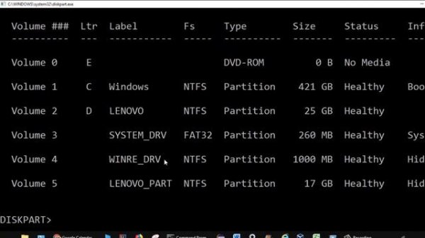 Diskpart utility | create partitions on hard disk,  format partitions, give drive letters to volume