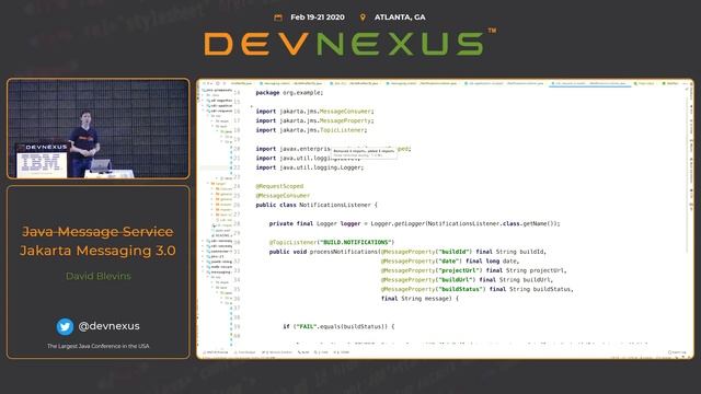 Devnexus 2020 (Java Message Service).next(Jakarta Messaging 3.0) David Blevins смотреть онлайн