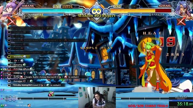 AMANE COMBOS MAKE ME SALTY - Blazblue Centralfiction Amane Combo Trials смотреть онлайн