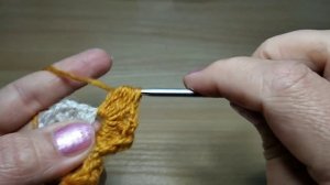 Сидушка шишечками на табурет крючком. А-ля бабушкин квадрат