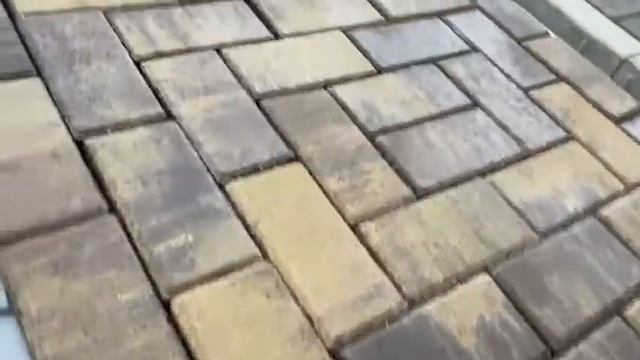 Брусчатка листопад желто-коричневый