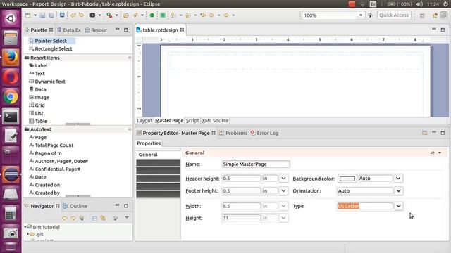 Birt report-Changing page size when printing смотреть онлайн