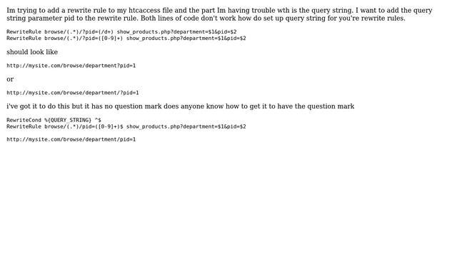 DevOps & SysAdmins: apache simple rewrite rule or rewrite condition for query string смотреть онлайн