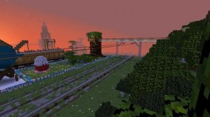 Create mod train | Поезд П36 в маинкарфт | Steam locomotive in minecraft