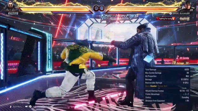Tekken 8 Jin - Wall carry combo samples смотреть онлайн