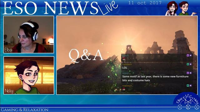 ESO News Live: 25 oct 2017 (Clockwork City, Update16, Summerset Isles, Witches Festival) смотреть онлайн