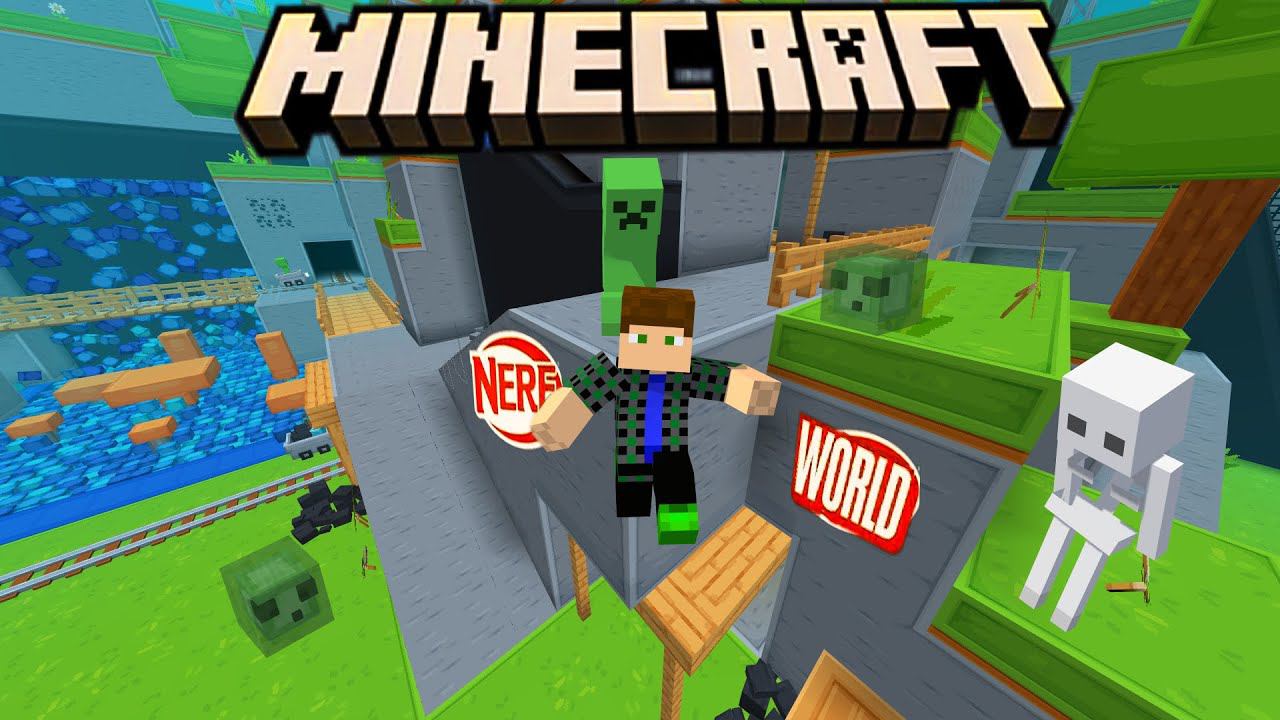 NERF WORLD майнкрафт бой не на жизнь а насмерть (нарезки) смотреть онлайн