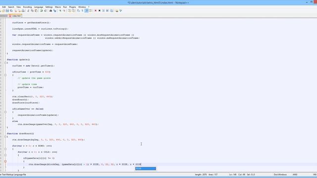 Video Tutorial: Tetris with HTML5 and JS смотреть онлайн