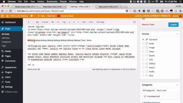 HTML and CSS for WordPress Users смотреть онлайн