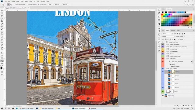 Vintage Travel Poster Photoshop Action Guide смотреть онлайн