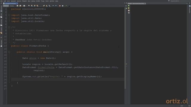 Java - Ejercicio 241: Formatear una Fecha Respecto a la Región del Sistema o Preferida смотреть онлайн
