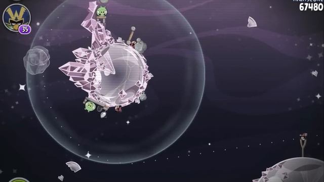 Angry Birds Space Cosmic Crystals Level M7-11 Mirror World Walkthrough 3 Star смотреть онлайн
