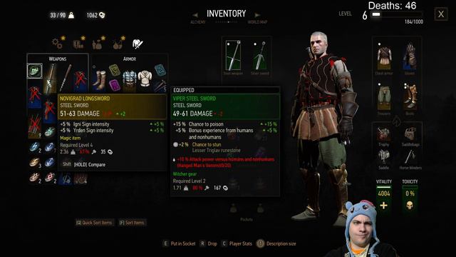 Witcher 3 O/ Play Gwent, Kill Monsters. Goats Are Nice. Daily Stream! (Day 5) (Part 12)