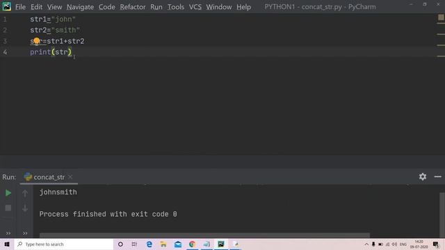 Concatenation Of Two Strings Using Python||Python Programs смотреть онлайн