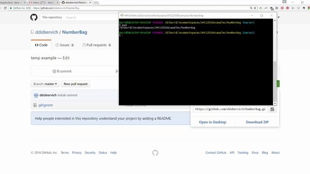 Git 2 - Link your local repo with a remote and push commits смотреть онлайн