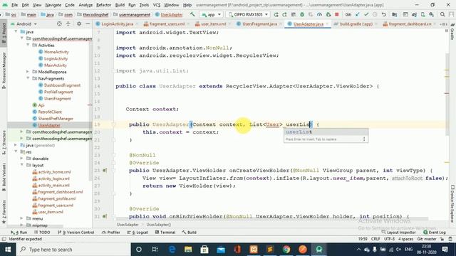 #10- Fetch Users data in Recyclerview in fragment using retrofit ? смотреть онлайн