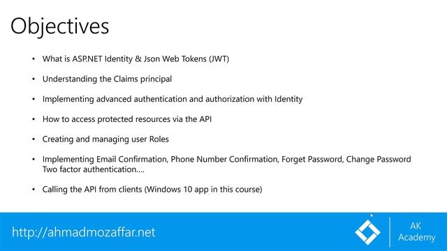 01 Building Secure APIs with Asp.Net Identity and JWT | AK Academy смотреть онлайн