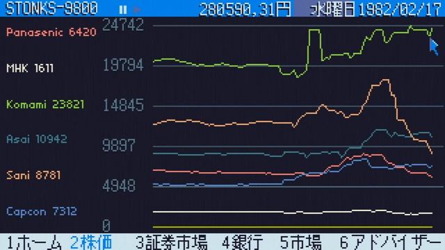 日米株の個人投資家が80年代日本市場を舞台として株式ゲームにて半年で資産を4倍にする【STONKS-9800 実況】 смотреть онлайн