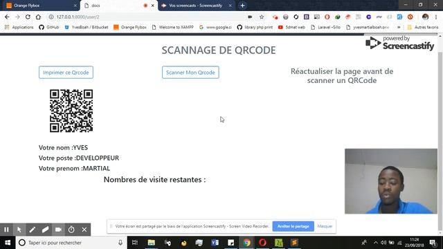 SCAN QRCODE Laravel смотреть онлайн