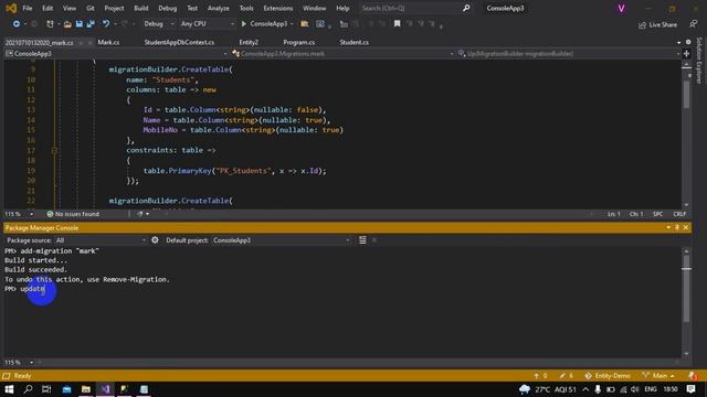 ASP .NET CORE ENTITY FRAMEWORK -CONSOLE APP -part3 смотреть онлайн