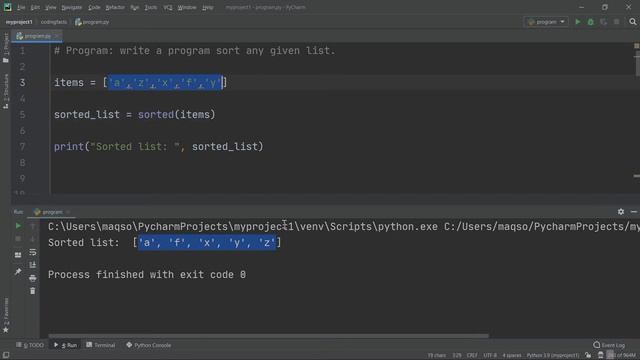 Sorting List In Python | Solutions For Python 100 Exercises | Program15 | CodingFacts смотреть онлайн