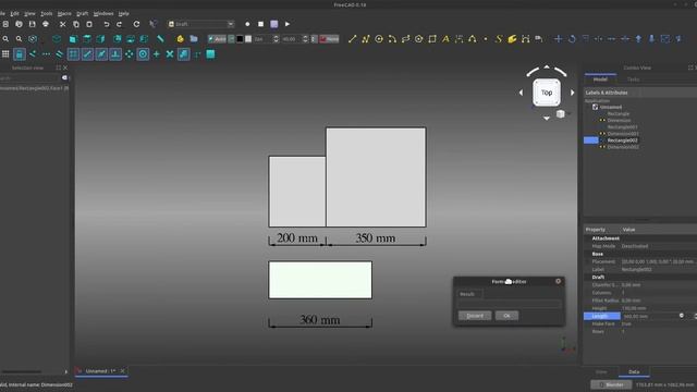 FreeCAD Formula editor basic usage смотреть онлайн