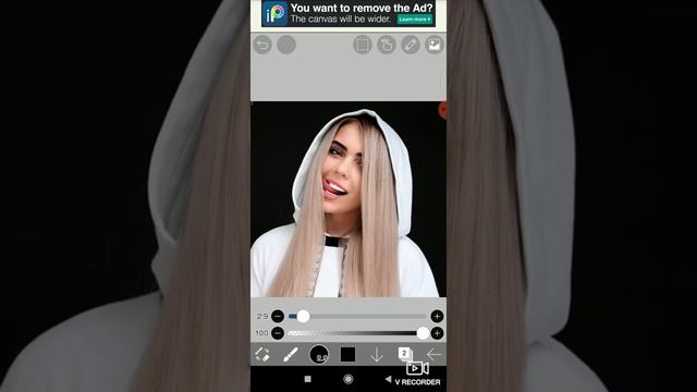 как поменять цвет волос в Ibis Paint X