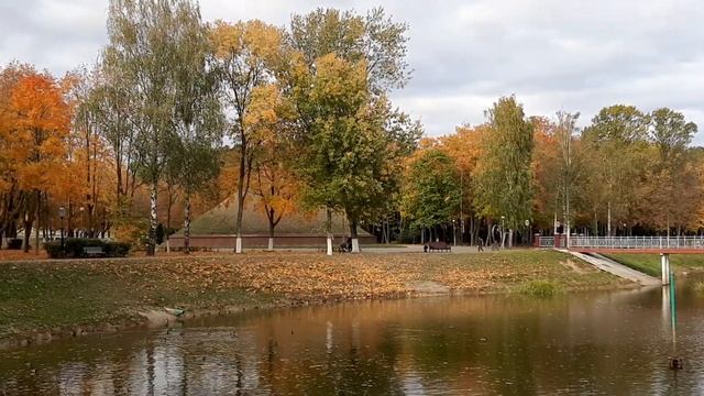 Гомель. Золотая осень в сквере Фестивальный. смотреть онлайн