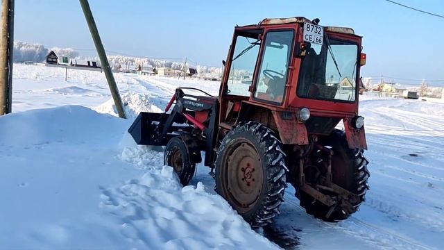 ???ПОГРУЗЧИК КУН НА ТРАКТОР Т-25?ТОРНАДО 500?ПРОБНЫЙ ВЫЕЗД? ИСПЫТАНИЕ... ЧИСТИТЬ СНЕГ. смотреть онлайн