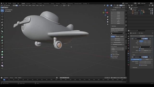 Creating 3D Stylized Plane in Blender | Modeling Timelapse смотреть онлайн
