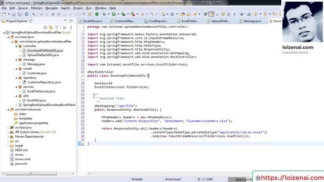 SpringBoot RestAPI Upload/Import (Download/Export) Excel file to MySQL PostgreSQL database with Aja смотреть онлайн
