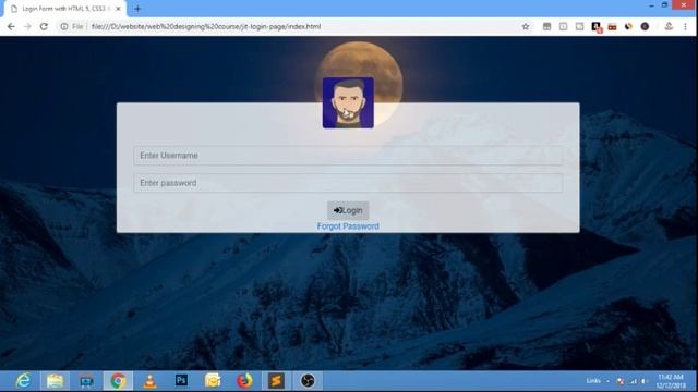 Login Form with HTML5, CSS3 and Bootstrap 4 | Learn Web Designing with ME смотреть онлайн