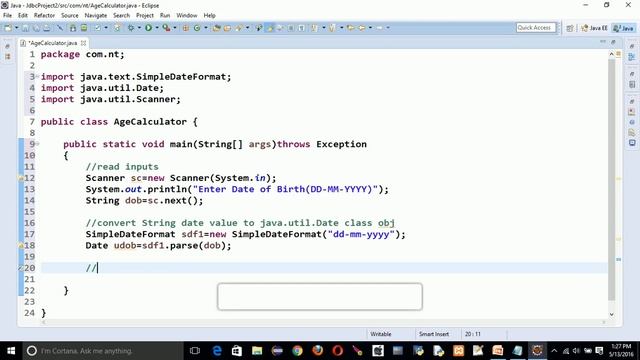 How to create simple Age Calculator in Java смотреть онлайн