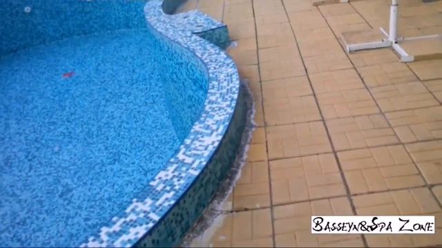 Бассейн скимерного типа, для котеджа или маленькой гостиницы. Керамика мозайка. смотреть онлайн