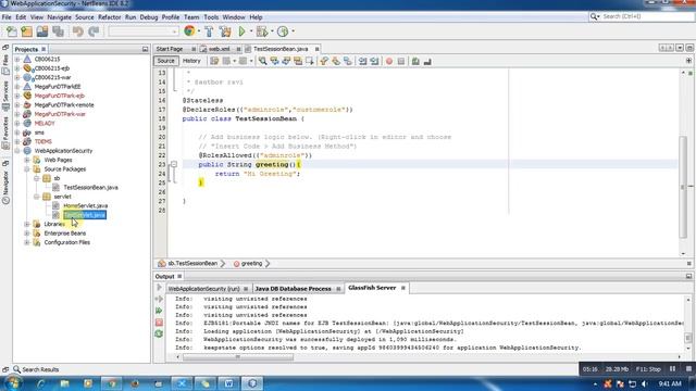 EJB web application security glassfish netbeans смотреть онлайн
