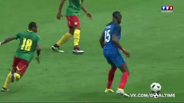 Франция   Камерун 2 1  гол Жиру Cameroon France January  Goal Giroux