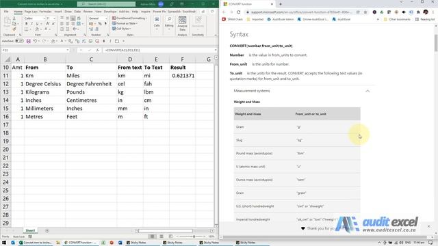 Convert from km to miles and more in Excel смотреть онлайн