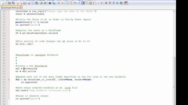 Python Openpyxl Pandas Data Frame .XLSX Files смотреть онлайн
