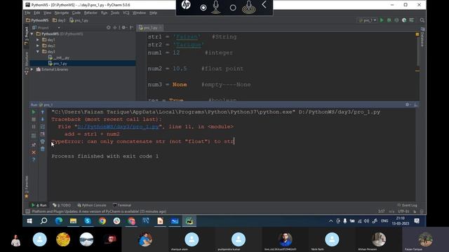 Python 03: Data Types in Python | type() | Operators | User Input in Python смотреть онлайн