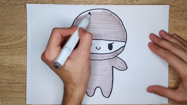 Рисуем Мумию на Хэллоуин / Halloween Mummy draw смотреть онлайн