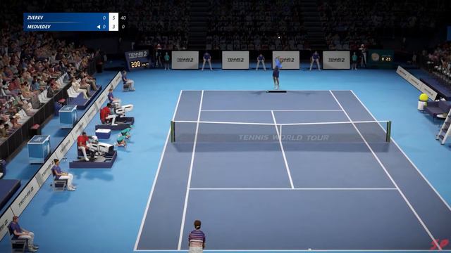 Daniil Medvedev vs Alexander Zverev Full Match - Tennis World Tour PC Gameplay смотреть онлайн