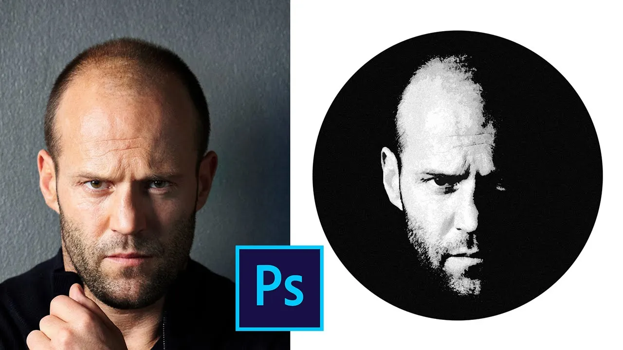 Как сделать аватарку с чёрно-белым портретом в фотошопе смотреть онлайн