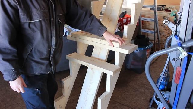 Building Pull-Down Loft Stairs at the Off Grid Cabin смотреть онлайн