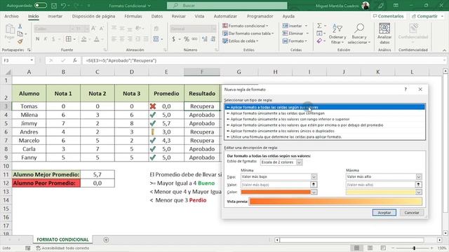 ⛔ EXCEL BASICO [[GRATIS]]? CAPITULO 6 - FORMATO CONDICIONAL EN EXCEL ? смотреть онлайн