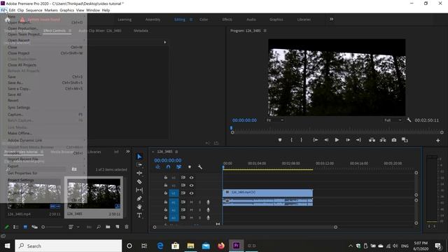 Начать и закончить проект в Premiere Pro (за одну минуту)